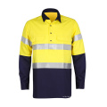 AS / NZS gelbes und blaues reflektierendes Hemdbohrgerät Arbeitsuniform Sicherheitshemd
